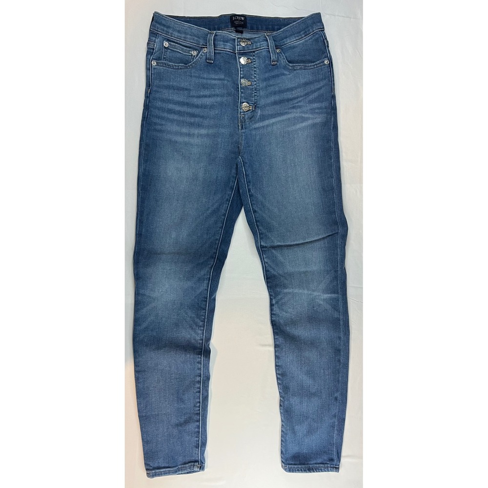 J.Crew High-Rise Skinny Jeans Women 29 Medium Wash Button Fly Denim Pants